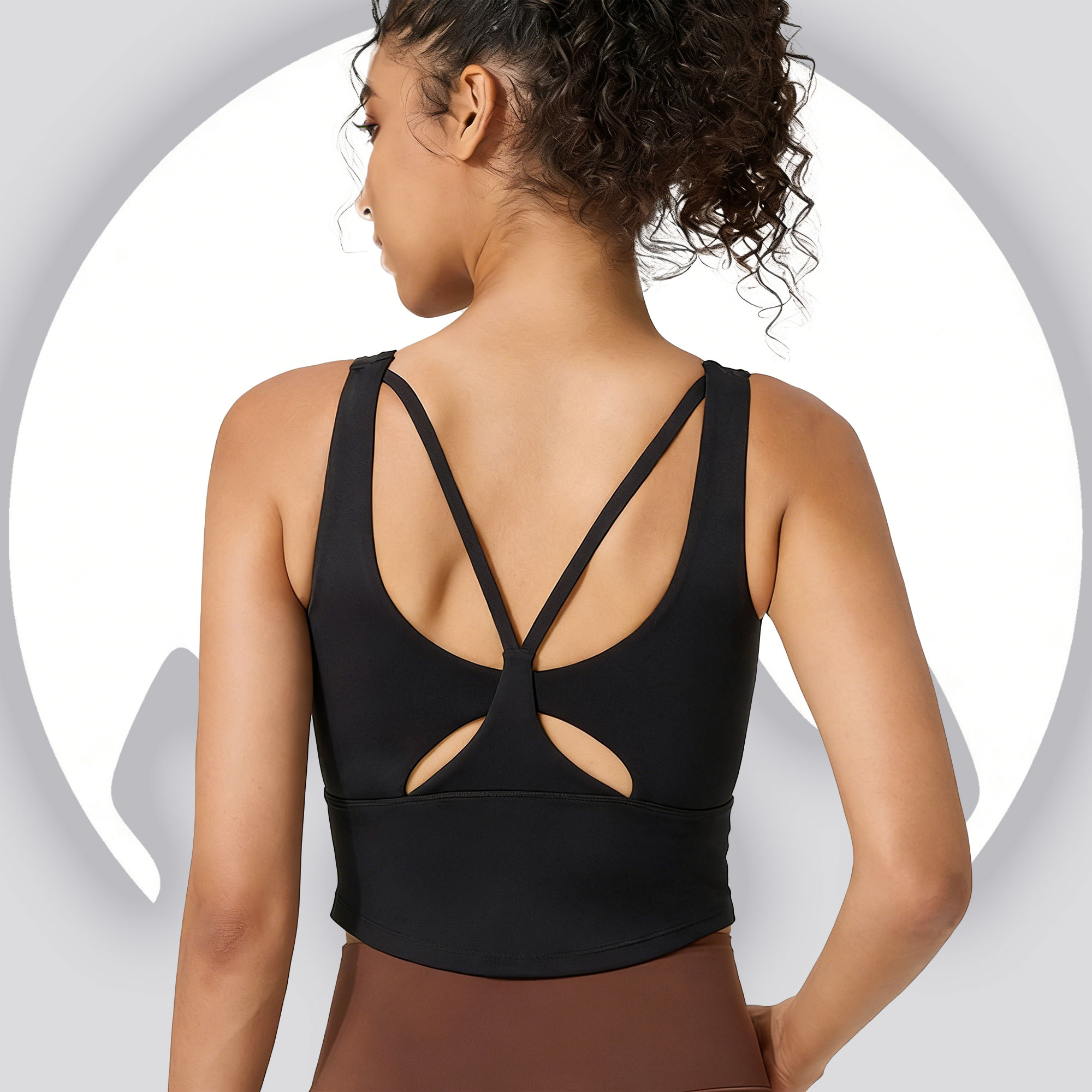 Pilates Yoga Top - Women's Fixed Cup Yoga Sports Bra