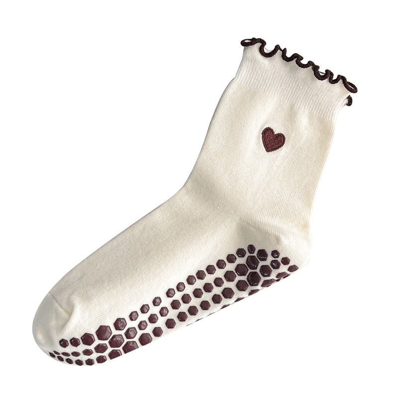 Yoga Socks Women Cotton Heart  - Pilates Yoga Grip Socks 评论和价格