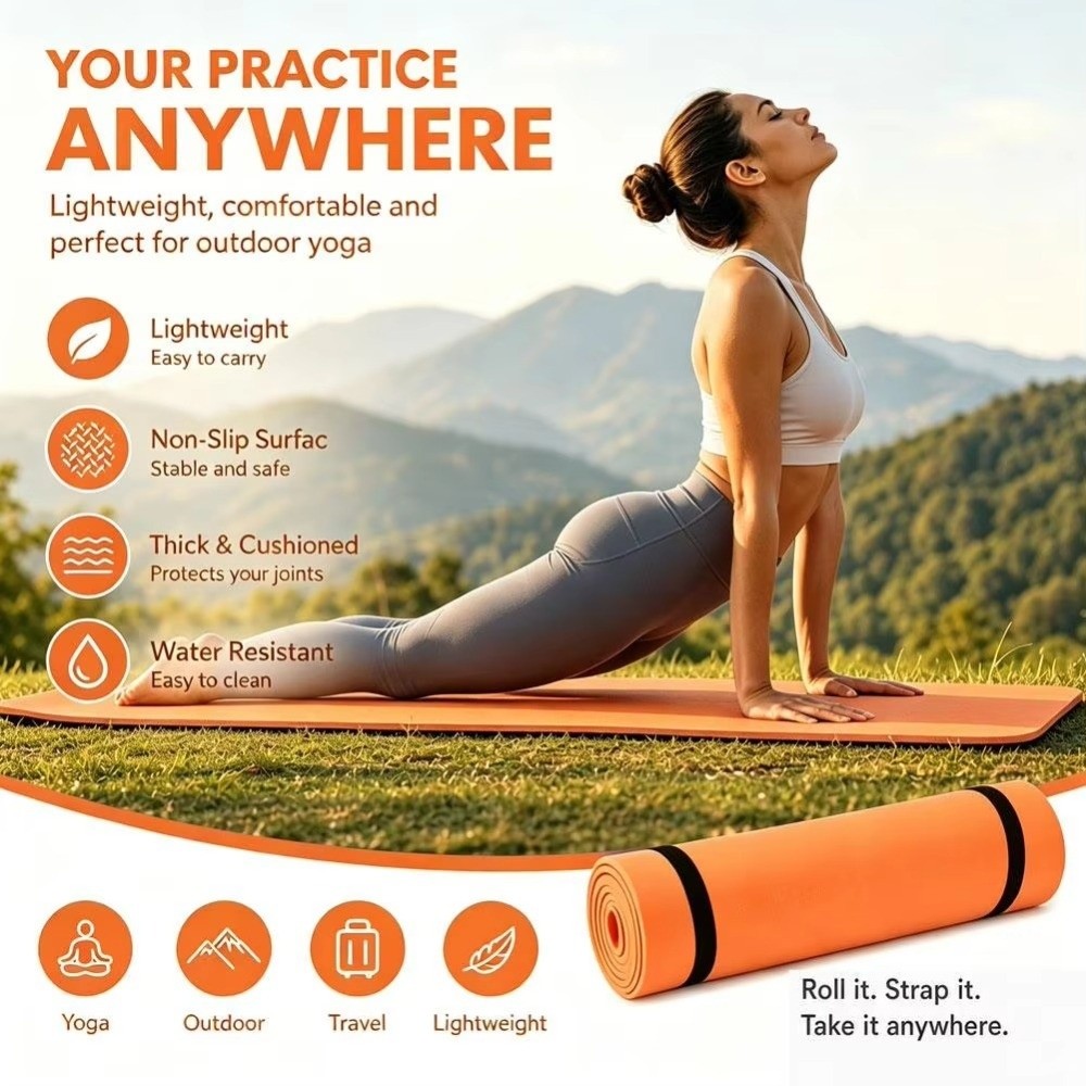 180×50cm Multicolor EVA Non-Sl - Pilates Yoga Mat Workout 评论和价格