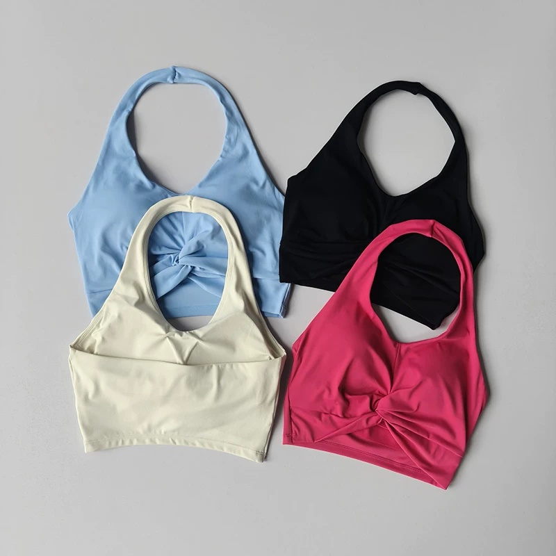 Halter Twist Sports Bra Women  - Pilates Yoga Top 评论和价格