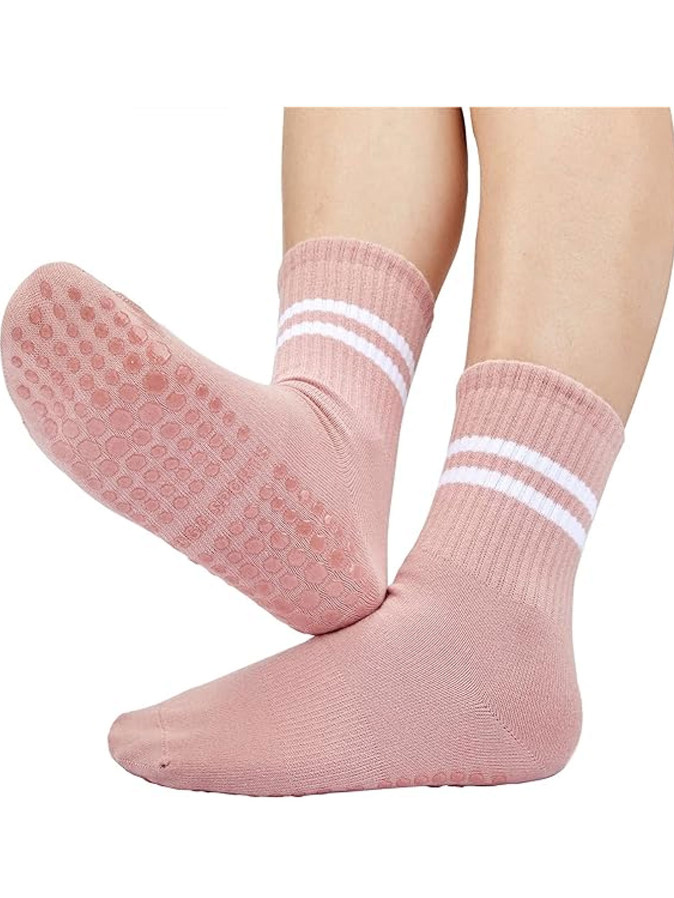 3 Pairs of Yoga Socks, Non-Sli - Pilates Yoga Grip Socks 评论和价格