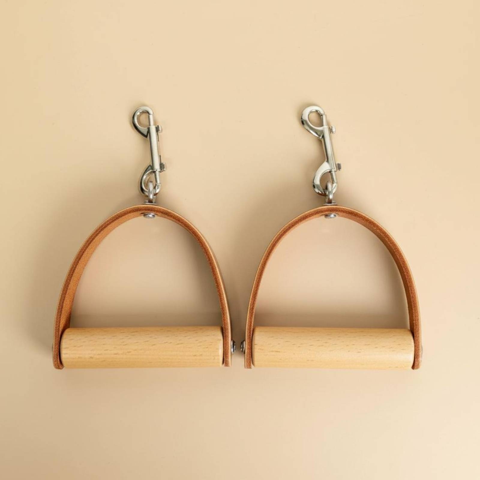 2 Pieces Leather Wood Handles  - Pilates & Yoga Wohlfühlen Forchheim 评论和价格