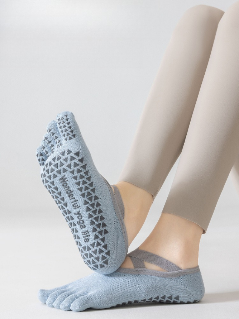 Women Cotton Five Toe Yoga Soc - Pilates Yoga Grip Socks 评论和价格