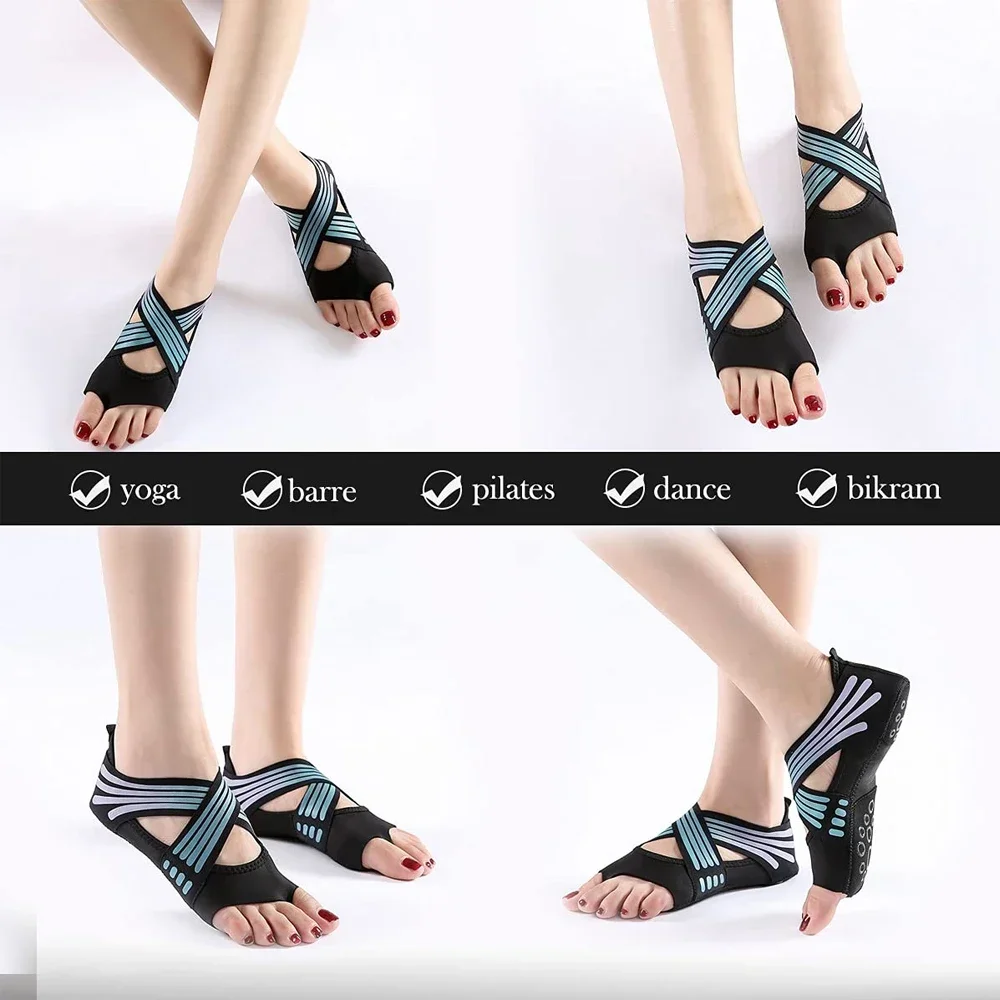 1Pair Professional Non-slip Gy - Pilates Yoga Grip Socks 评论和价格