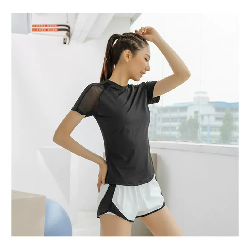 Summer Sports Short-Sleeved Wo - Pilates Yoga Top 评论和价格