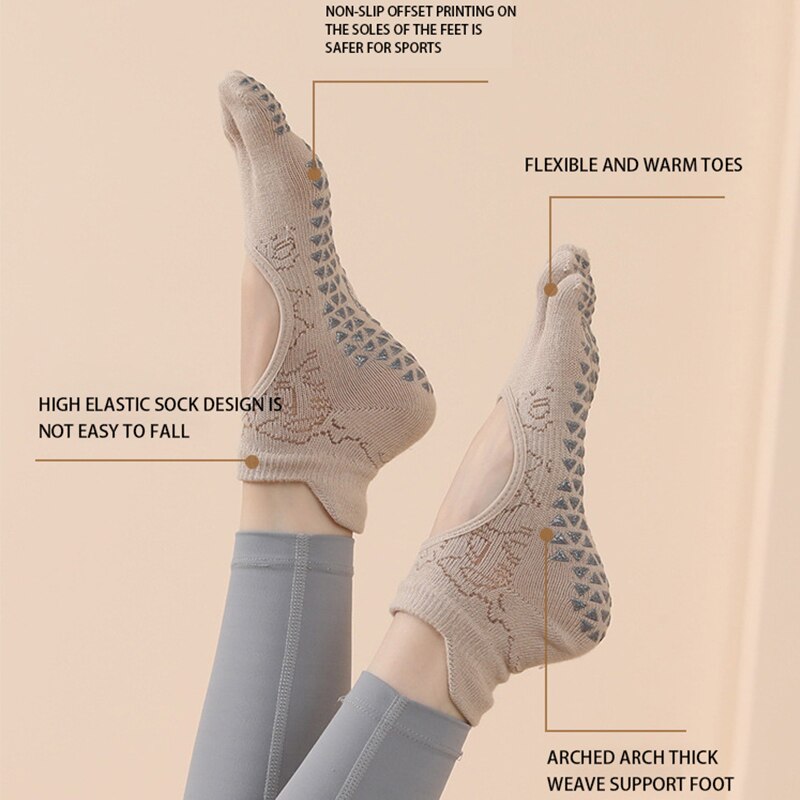 Women Yoga Toe Socks High Qual - Pilates Yoga Grip Socks 评论和价格