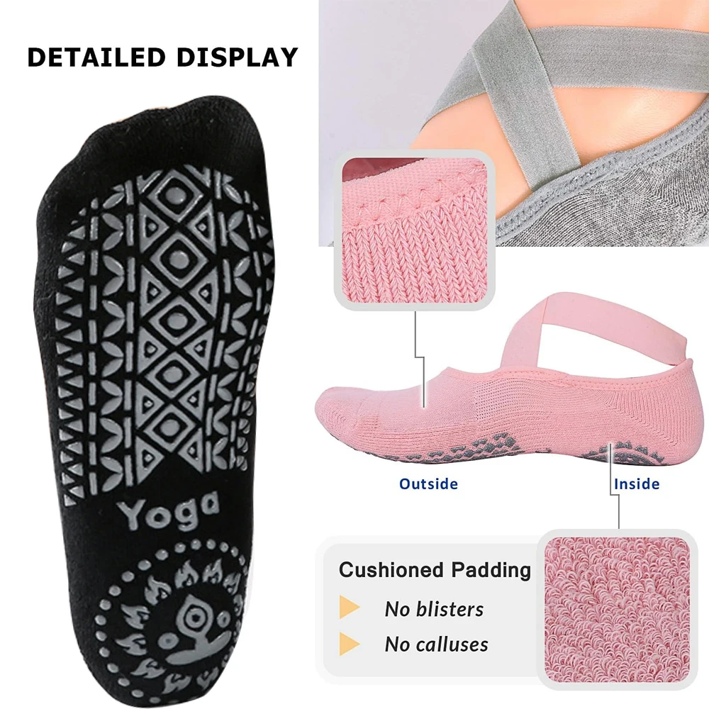 1Pair Yoga Socks for Women Non - Pilates Yoga Grip Socks 评论和价格