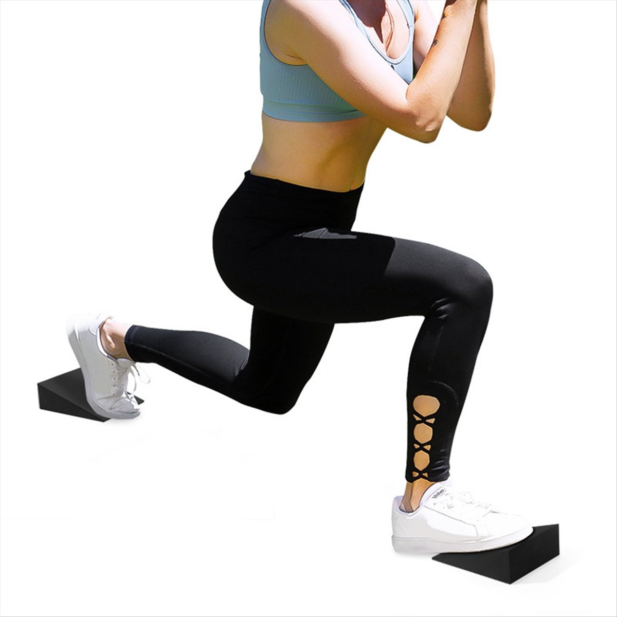 ABXY 2Pcs Yoga Wedge Blocks EV - Pilates Yoga Board 评论和价格