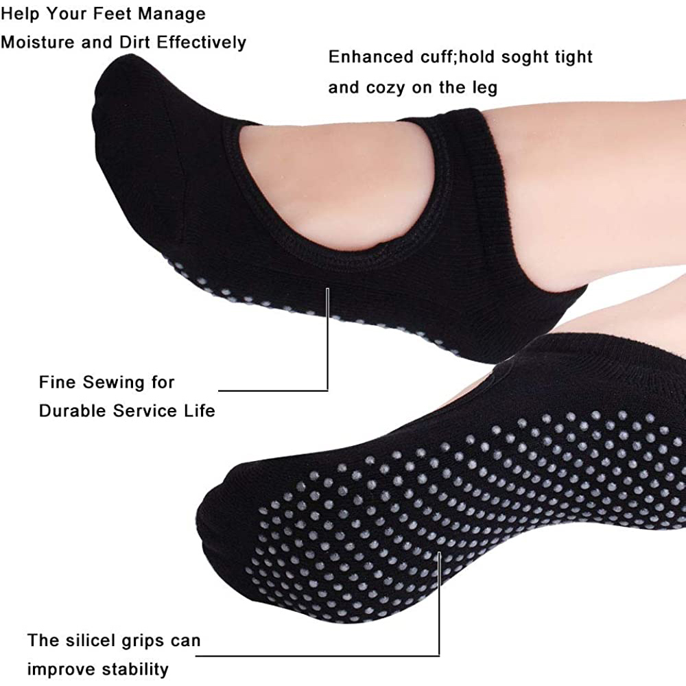 Backless Non-slip Fitness Pila - Pilates Yoga Grip Socks 评论和价格