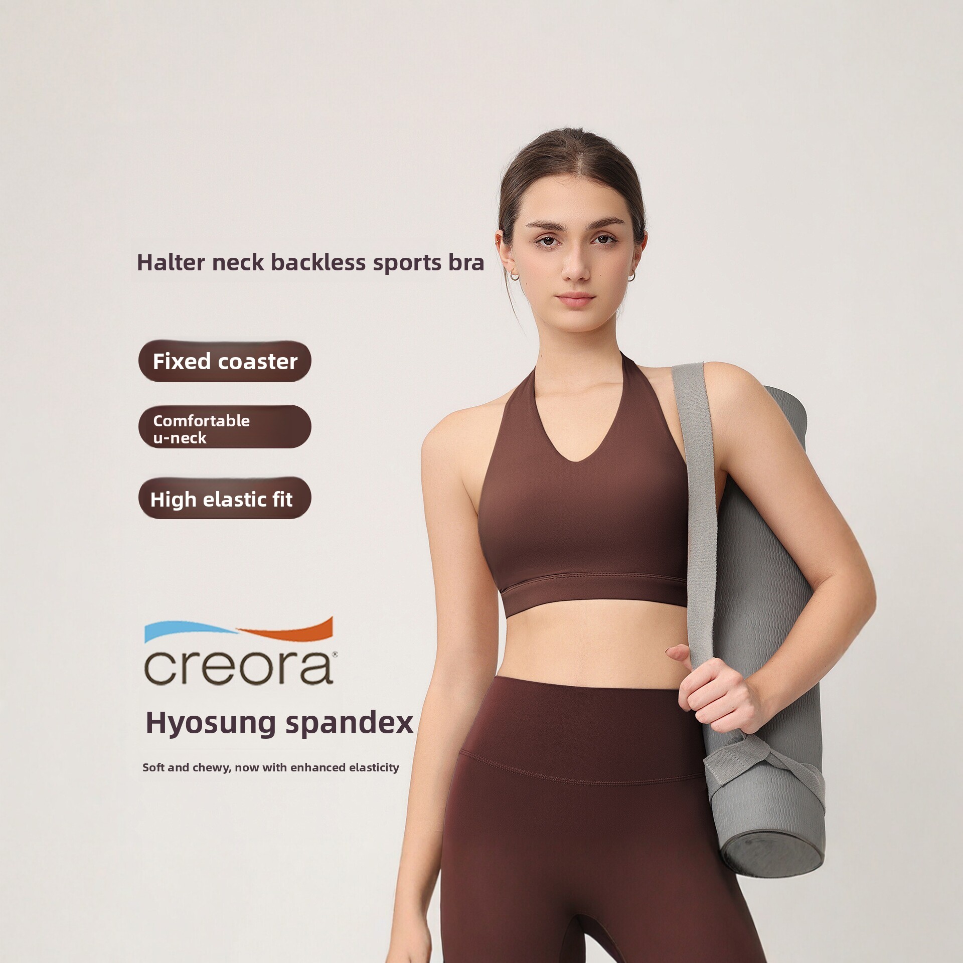 Women's Halter Sports Bra with - Pilates Yoga Top 评论和价格
