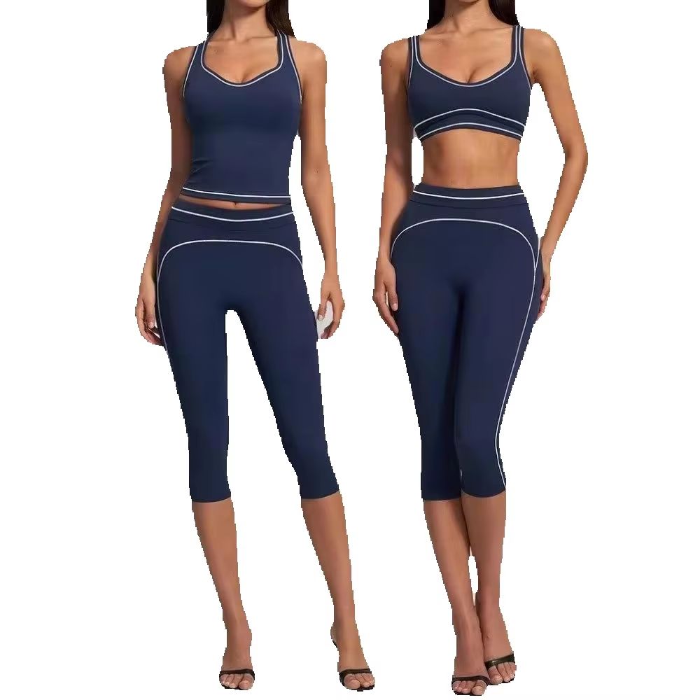 Women Contrast Stitch Racerbac - Pilates Yoga Classes 评论和价格