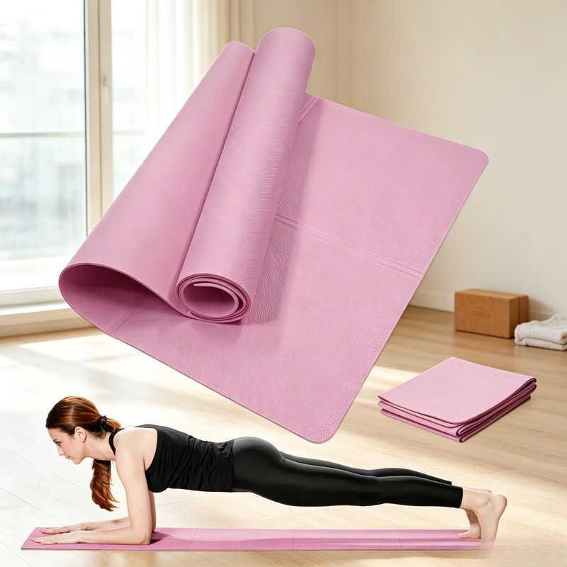 4mm Thick Non-Slip Yoga Exerci - Pilates Yoga Mat Workout 评论和价格