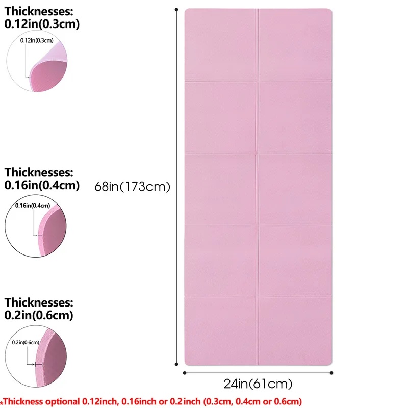 4mm Thick Non-Slip Yoga Exerci - Pilates Yoga Mat Workout 评论和价格